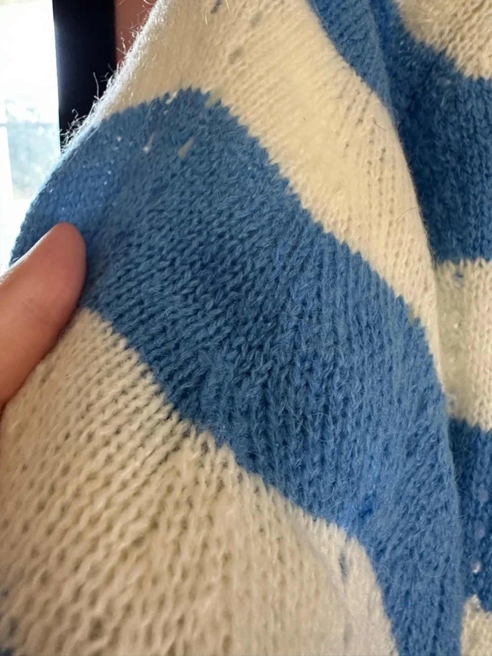 Boden Blue and Cream Stripe Knit Sweater - Picture 3 of 6